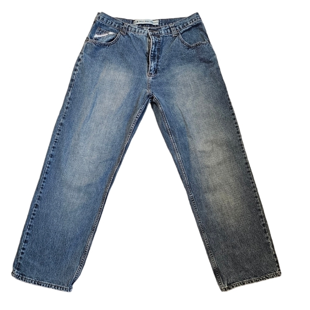 Y2K 90s Vintage Mens Baggy Paco Jean Company 100% Cotton Jeans (Size 36 x 32)